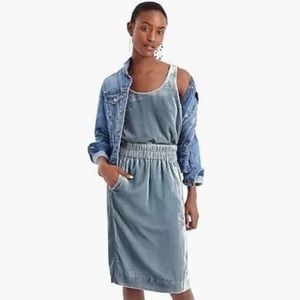 NWT J Crew Velour Tank and Skirt Set